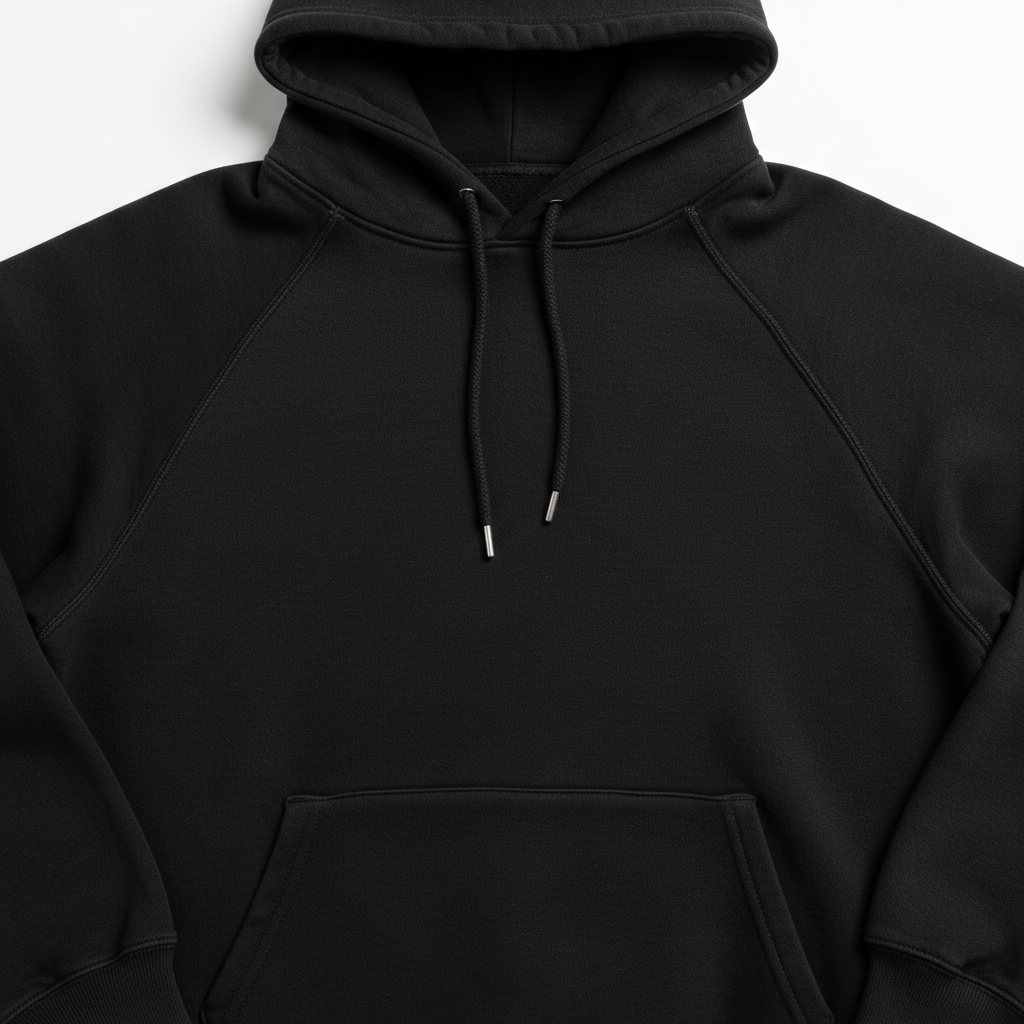 Black heavyweight hoodie