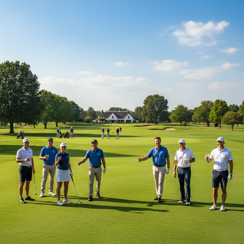Golfers enjoying a corporate golf day at Maritzburg Golf Club
