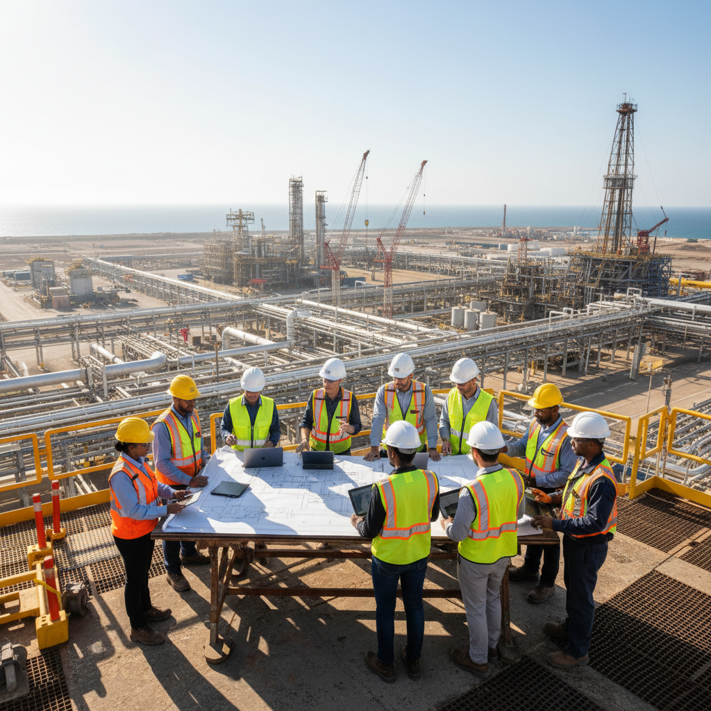 Engineering blueprints and hydraulic calculation sheets spread on a table with a hard hat nearby