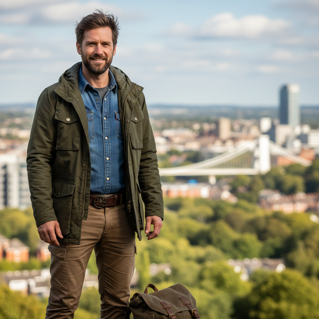 Callum Osei-Bonsu, Defender 130 expedition builder from Bristol, outdoor portrait