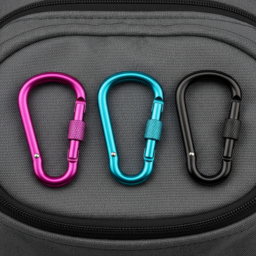 Four colorful magnetic bag clips in red yellow green and blue