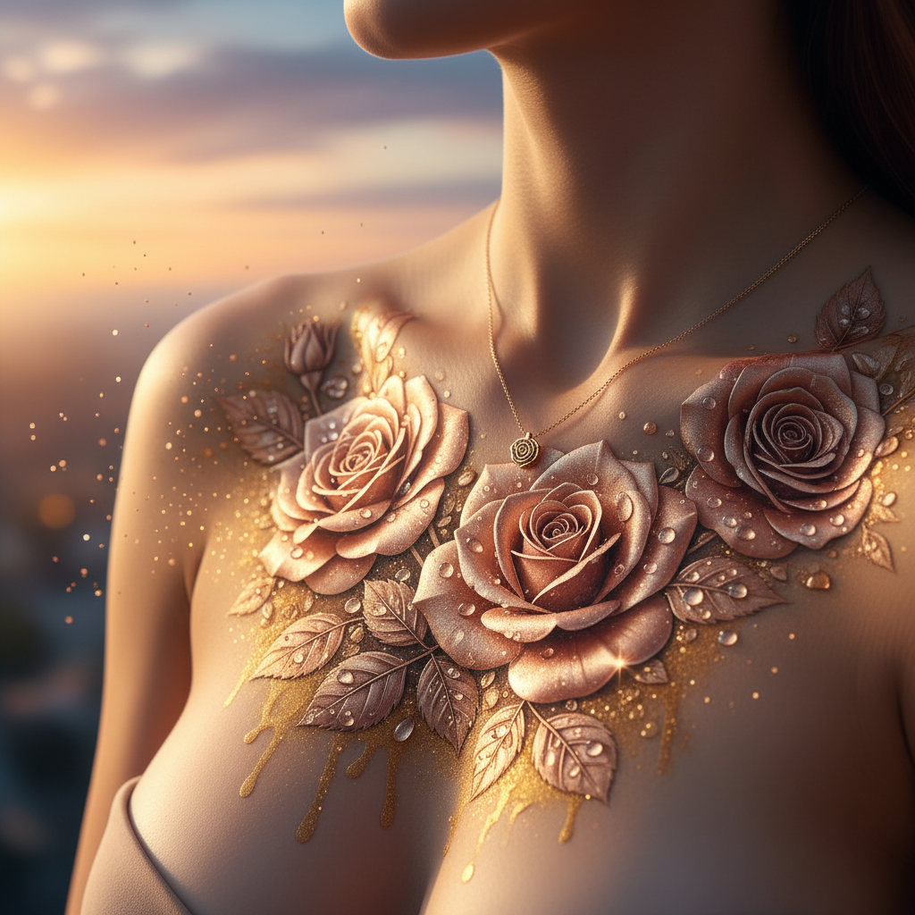 Rose Gold Perfume perfume bottle, Long-Lasting fragrance