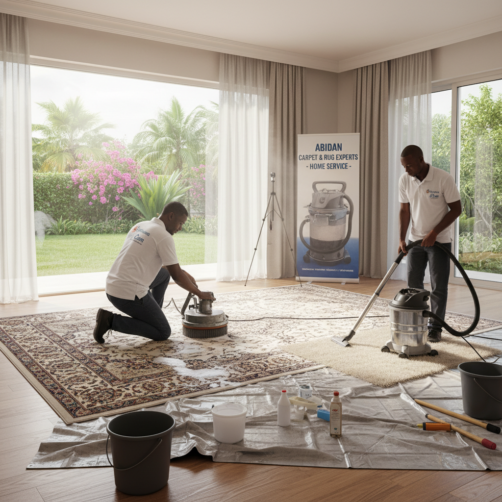 Nettoyage professionnel de tapis et moquettes à domicile Abidjan