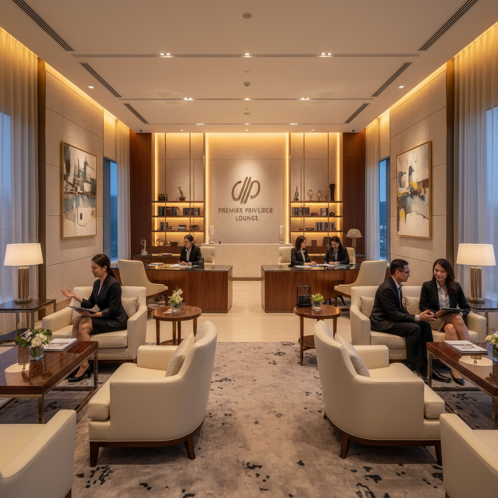 Lounge VIP avec décoration premium