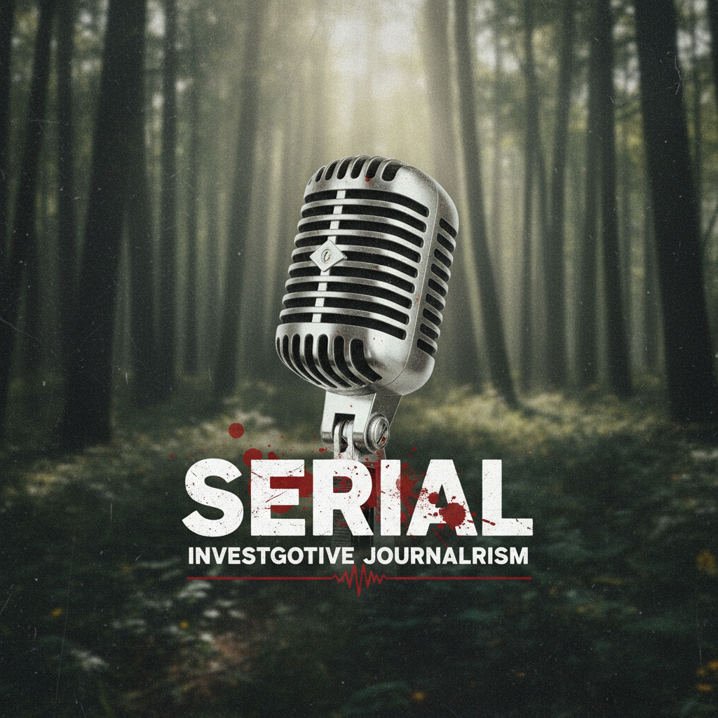 Investigative journalism themed image for Serial podcast