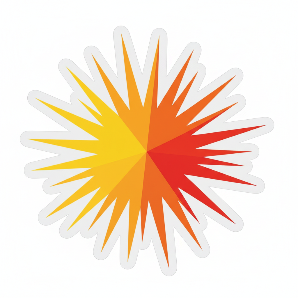 Star burst sticker on MacBook