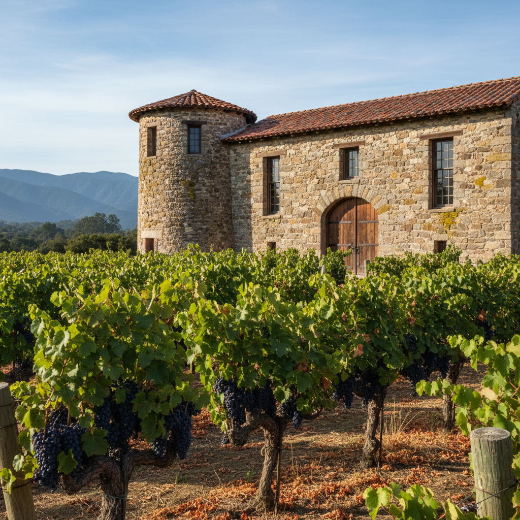 Vineyards in Rutherford AVA, Napa Valley.