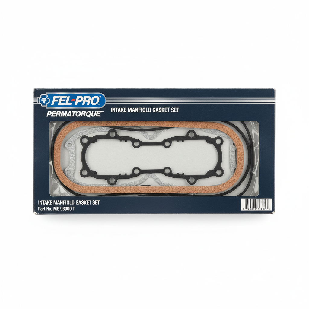 Intake manifold gasket set in original packaging, fits multiple GM applications