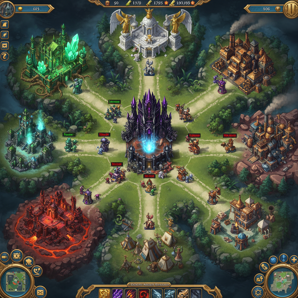Fortress Protocol — A deep tower defense strategy game with 6 unique factions.