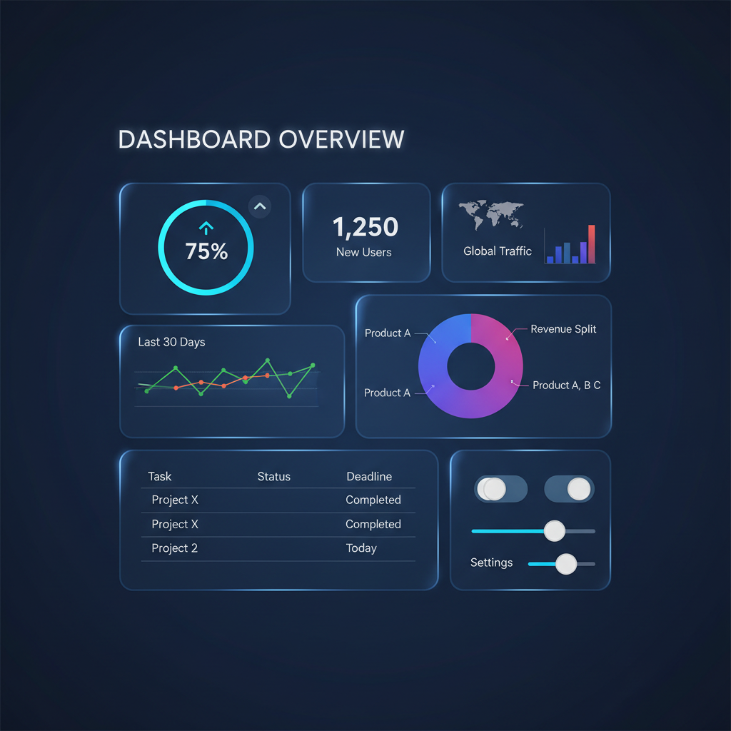 Small thumbnail of dashboard components