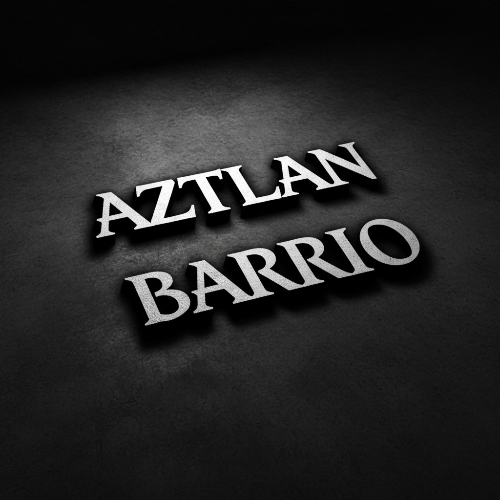 Chicano lettering shadow drill practice on dark surface, dramatic low-key studio lighting