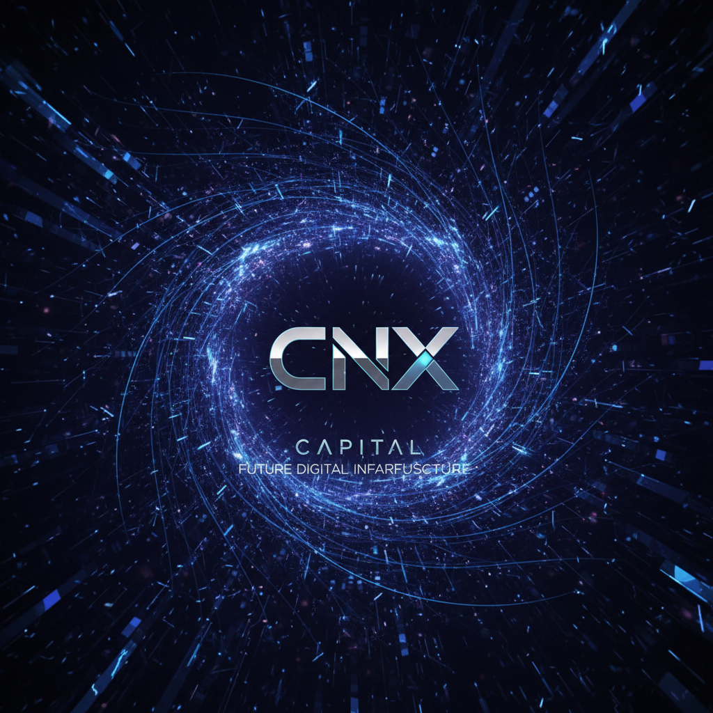 Abstract dark space representing CNX Capital long-term vision and future digital infrastructure