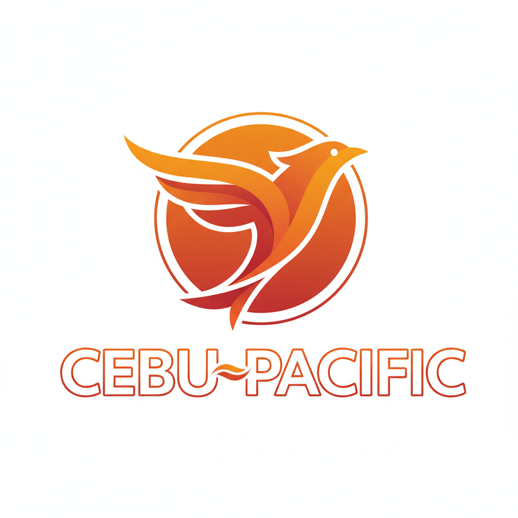 Cebu Pacific airline logo with orange and white branding