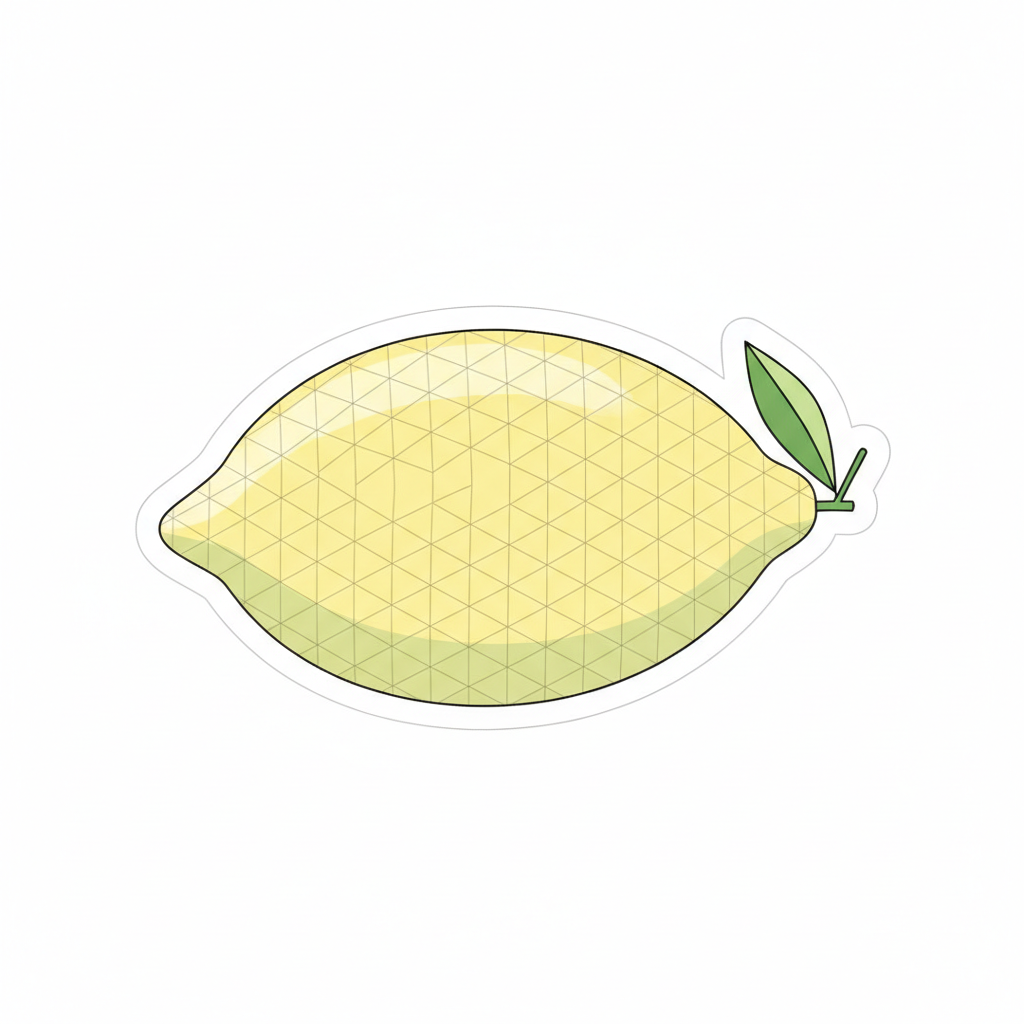 Lemon sticker on hydroflask