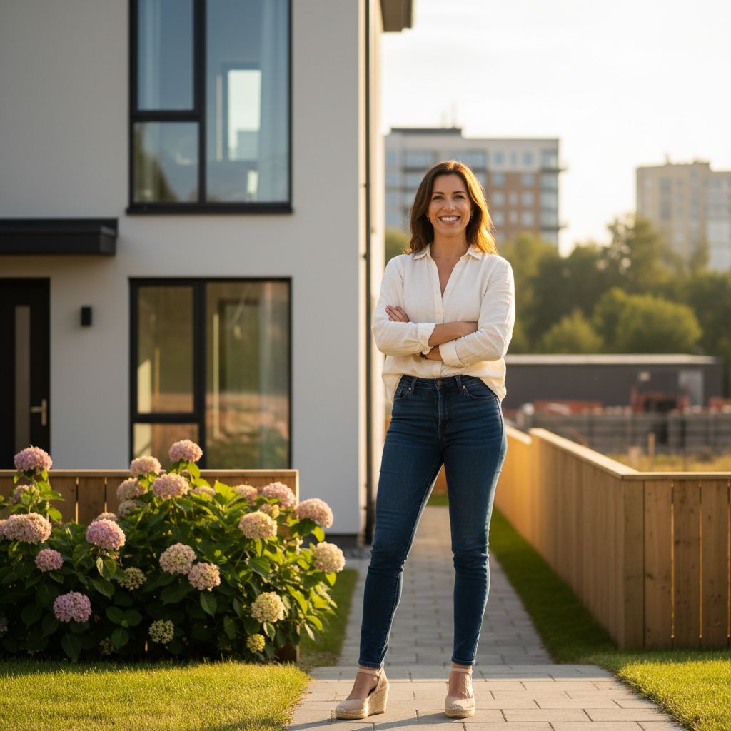 Sophie Tremblay, smiling Quebec homeowner from Outremont Montreal, testimonial photo