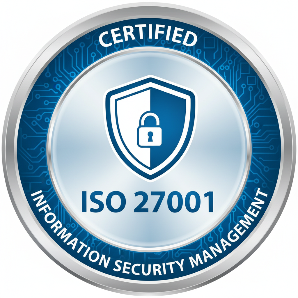 ISO 27001 information security management certification badge