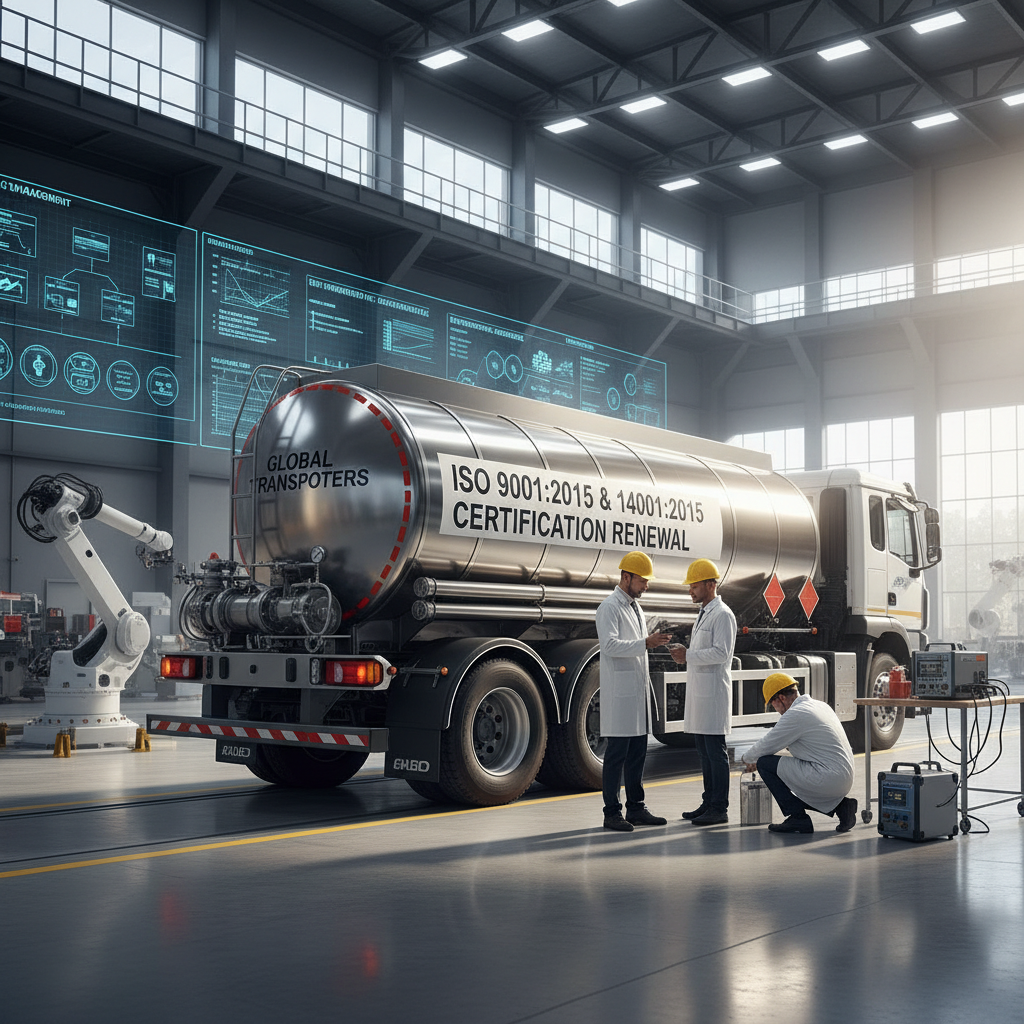 CS Tanker ISO certification renewal, quality and environmental management compliance
