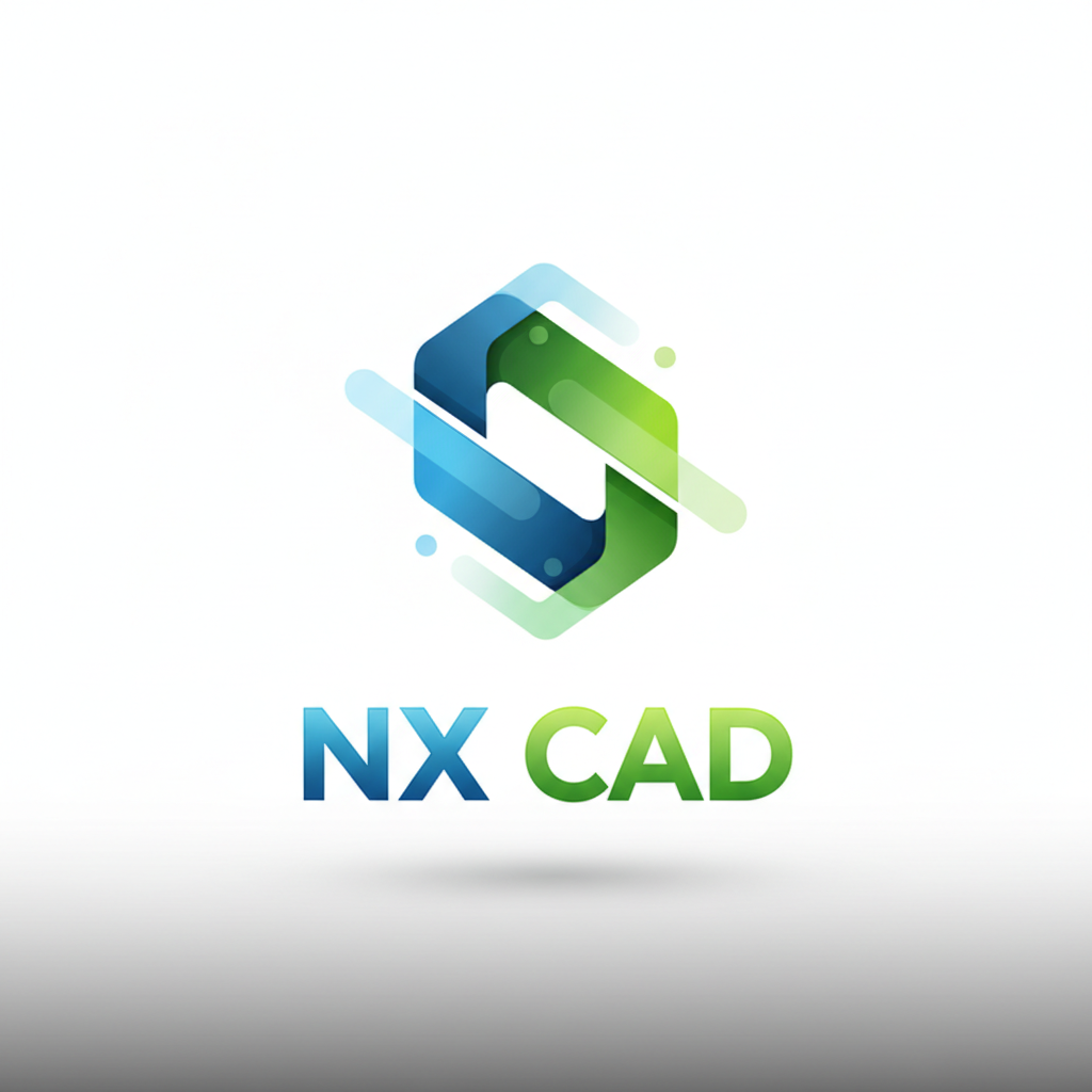 NX CAD software logo with green and blue design
