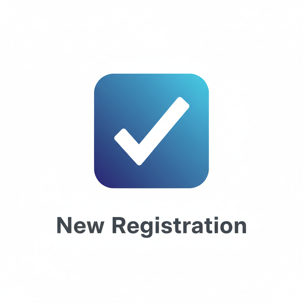 New registration notification icon