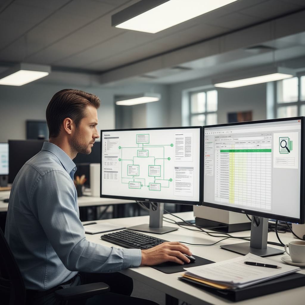 AI document processing interface showing insurance claim forms being analyzed with accuracy metrics