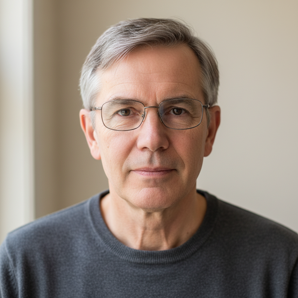 Donor portrait, man with glasses
