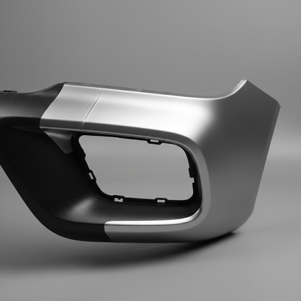 Bumper return showing vinyl wrapped cleanly around the edge and tucked inside the bumper cavity