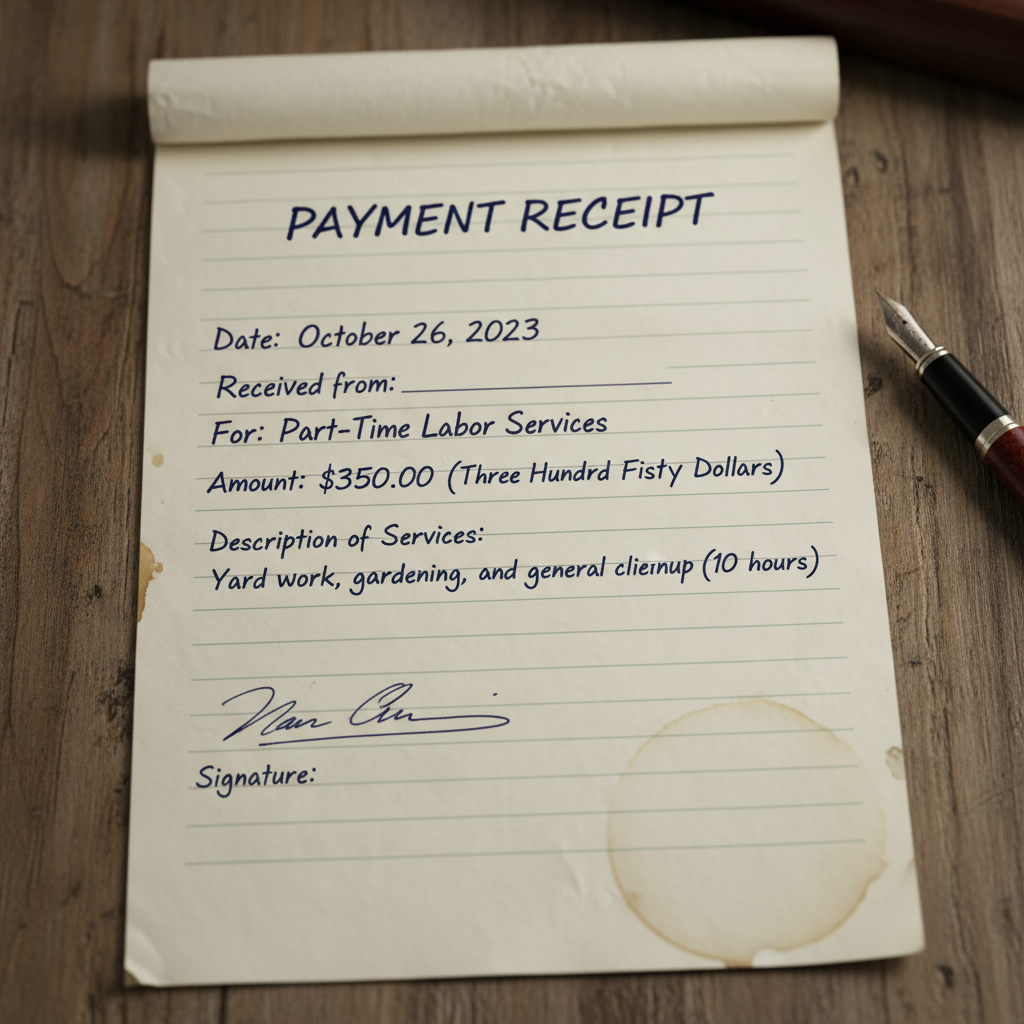Handwritten butcher paper receipt showing Wagyu A5 four ounce portion price