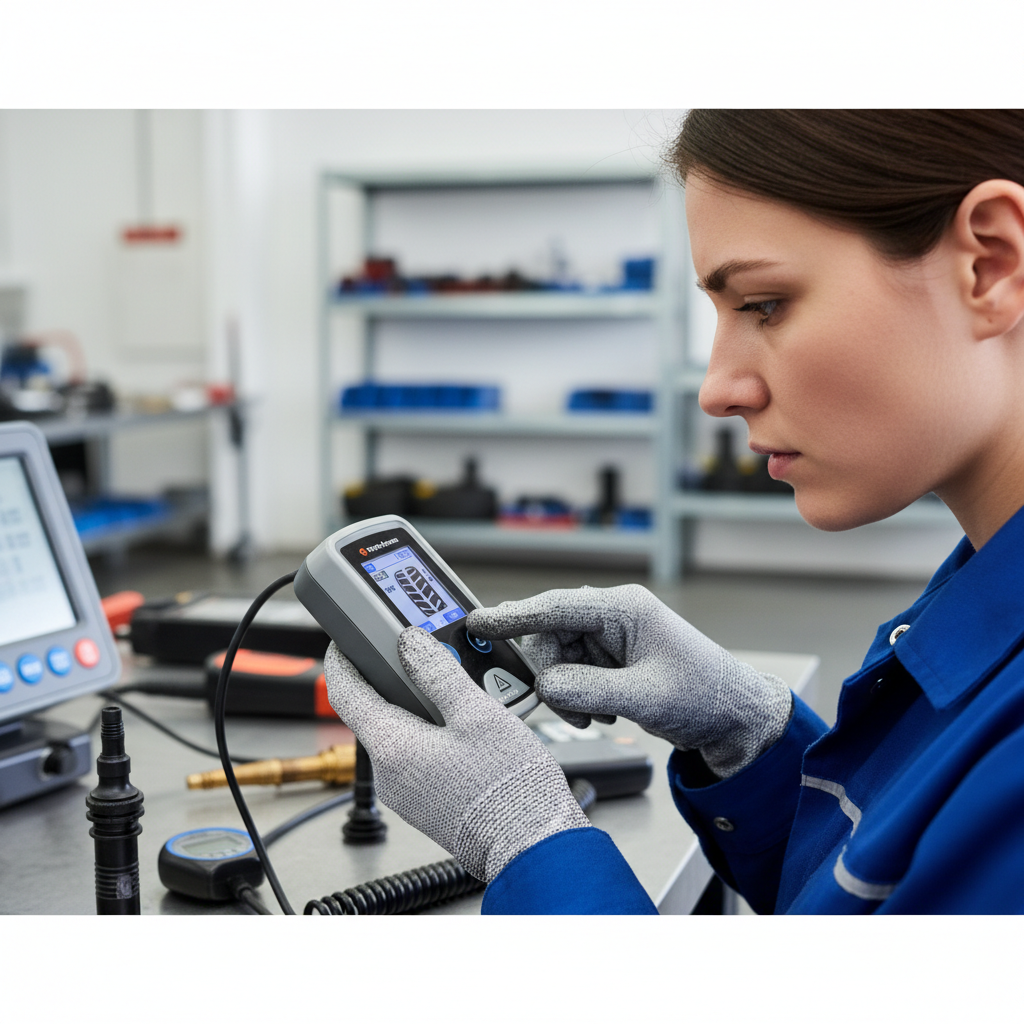 Priya Nair, TPMS specialist examining tire pressure monitoring equipment in workshop