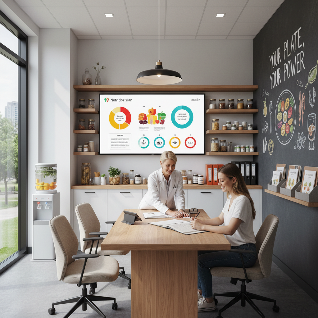 Professional consultant meeting with client in modern office