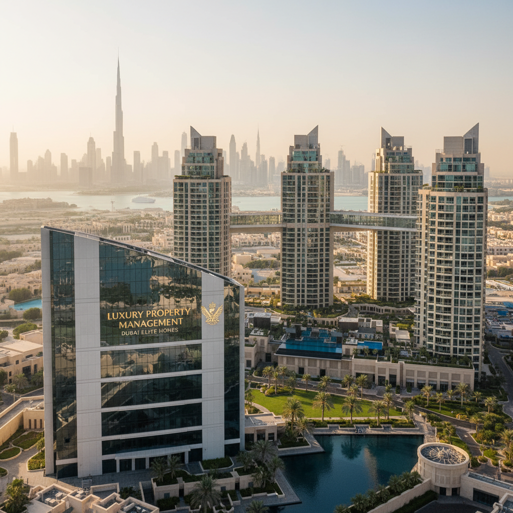 Luxury Dubai property management services with premium buildings and skyline