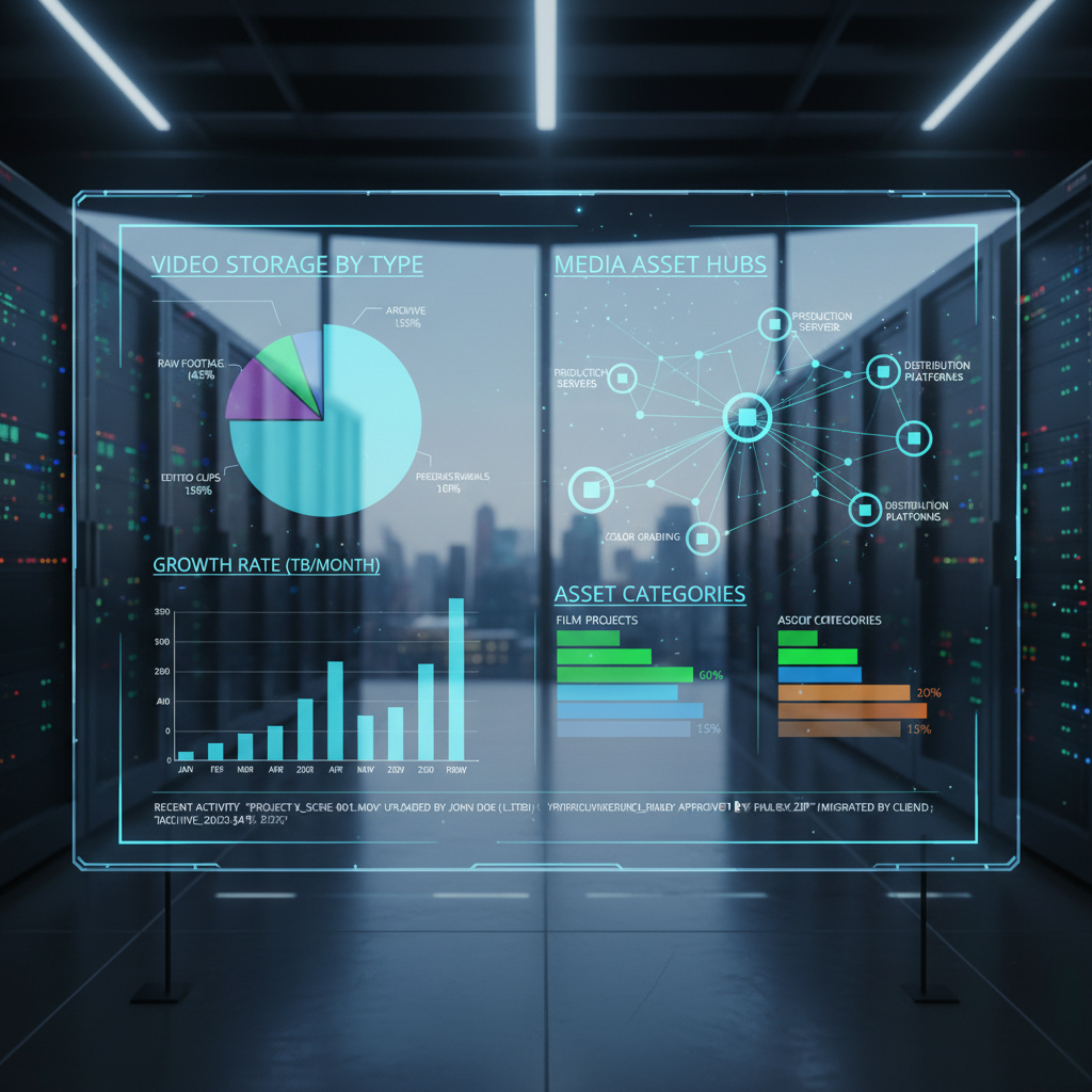 Video storage statistics and media asset management data visualization