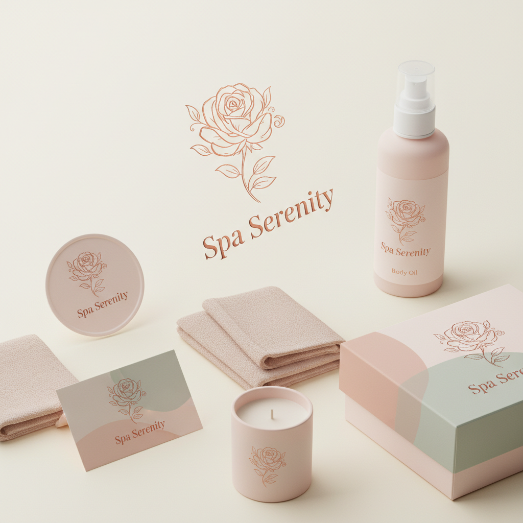 Website spa thư giãn màu hồng kem với giao diện tối giản sang trọng