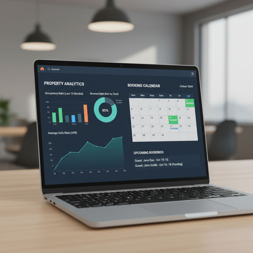Channel manager - tableau de bord de gestion multi-plateformes Airbnb Booking.com avec calendrier synchronisé