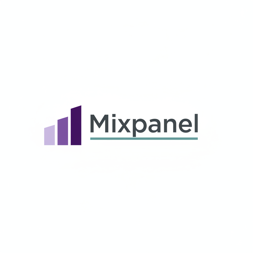 Mixpanel app logo — purple bar chart icon on white background