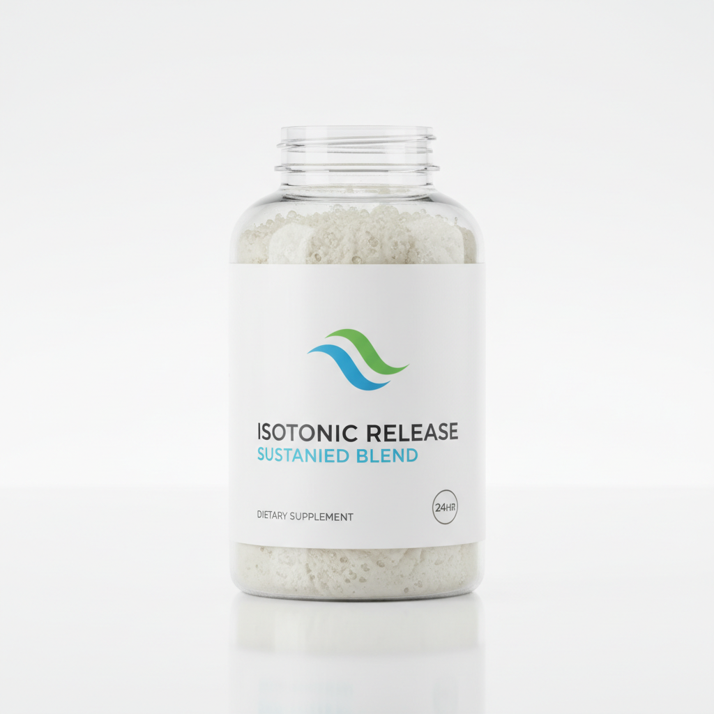 Clean white powder supplement bag with minimal label on concrete surface, gym setting