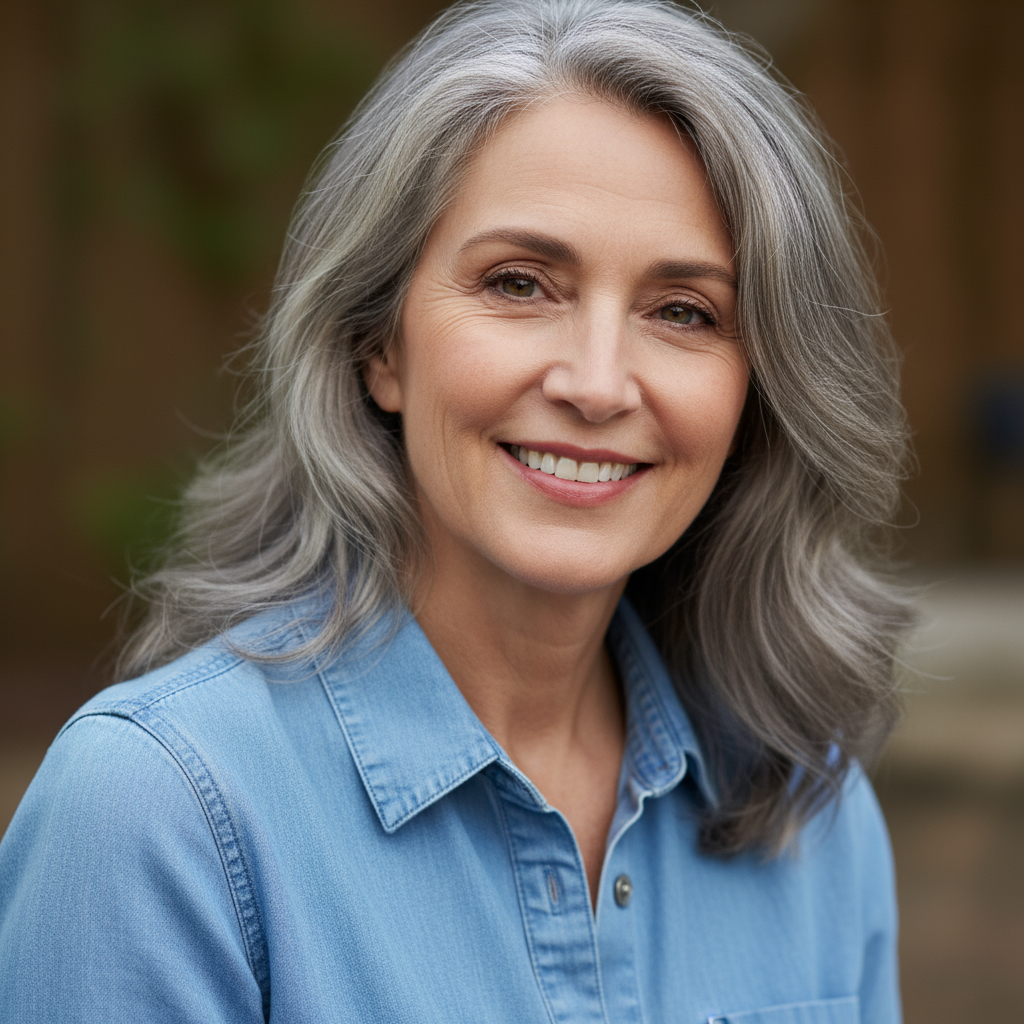 Neighbor avatar - older woman with silver hair