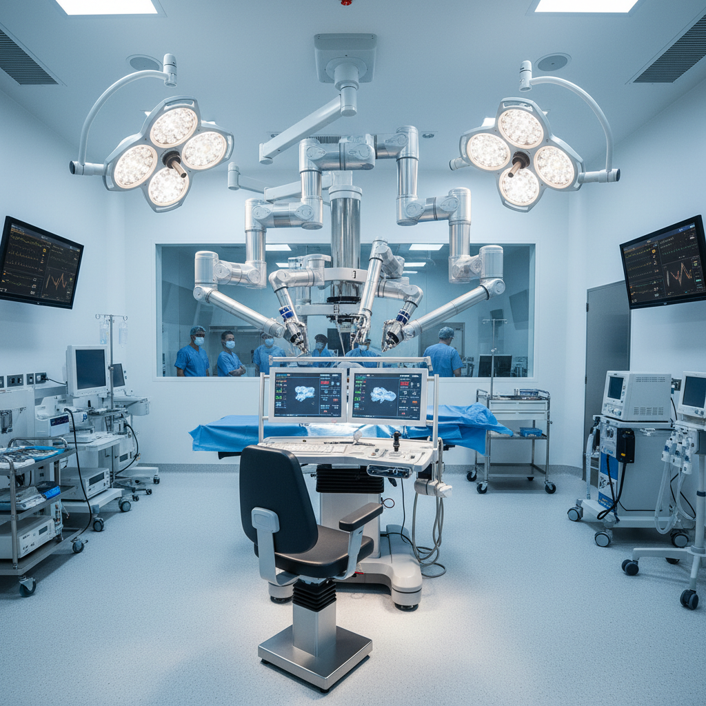 Robotic surgical system in a state-of-the-art operating room