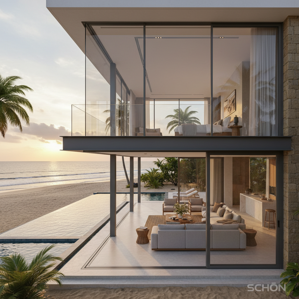 Beach residence in Goa with SCHON lift and slide system