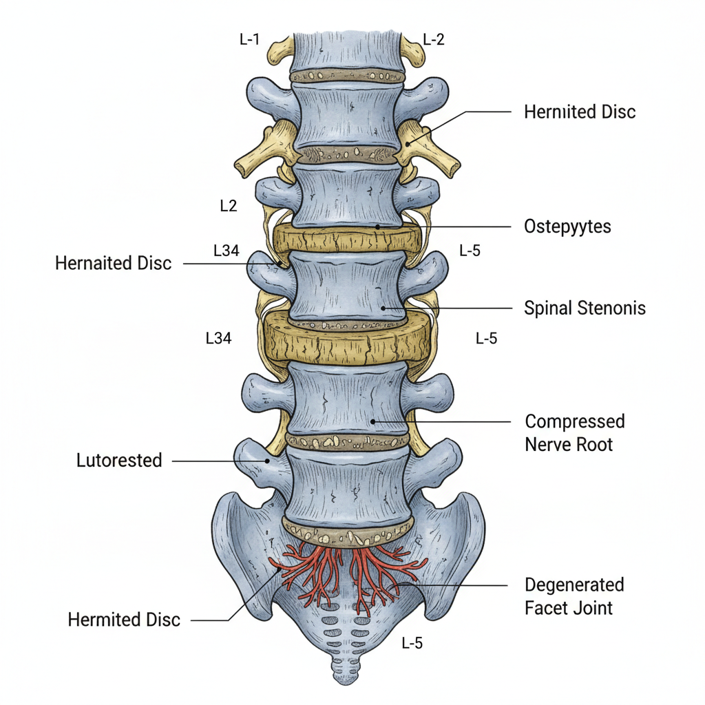 Priya Nair, Chronic lumbar disc disease