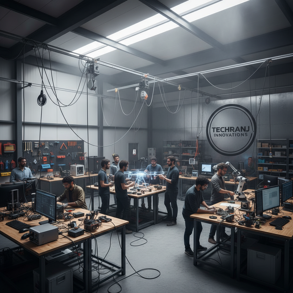 Behind the scenes at TechRanj workshop with team working
