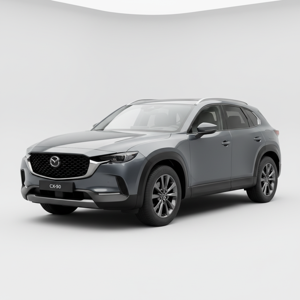 CX-50 press photo in Polymetal Grey on white studio background