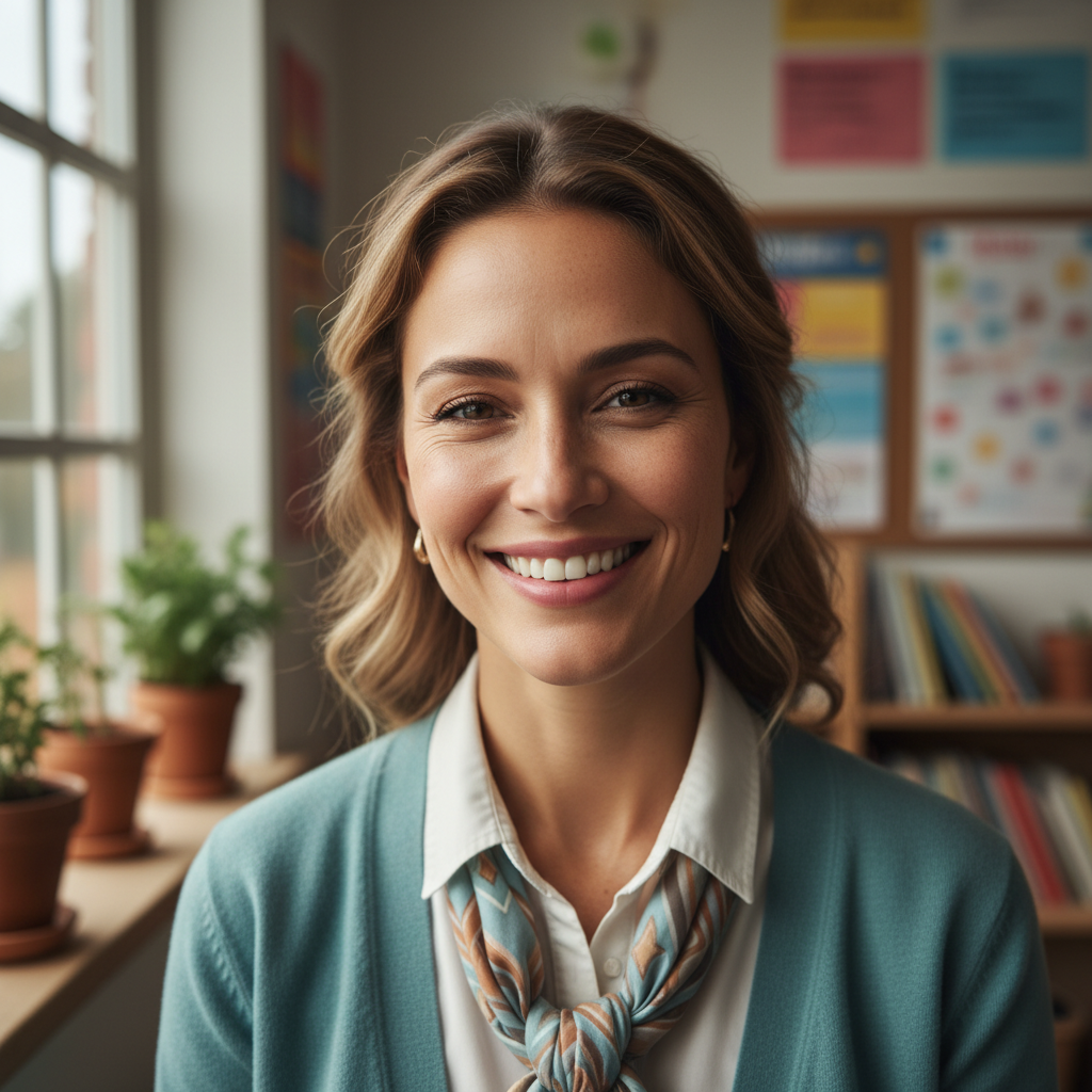 Neighbor avatar - teacher smiling