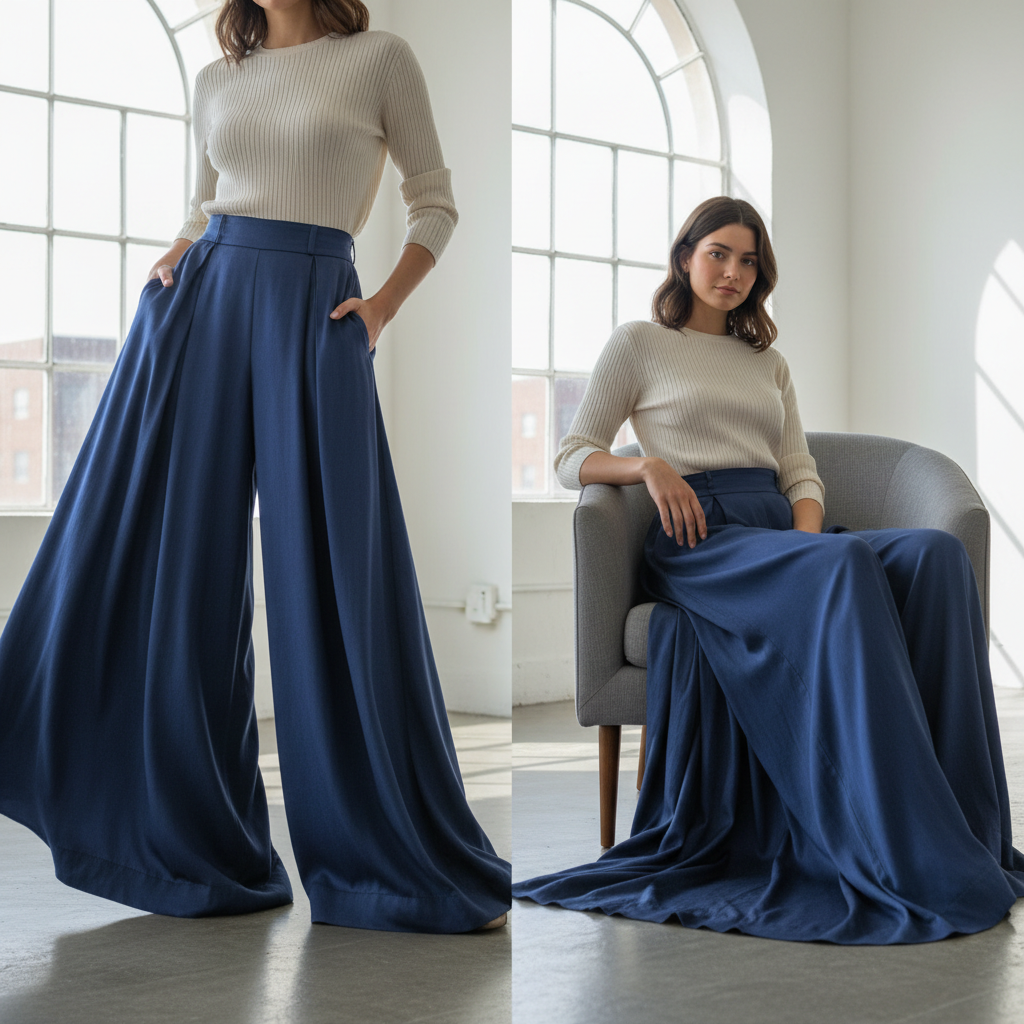 High-Rise Wide Leg Pants — women fashion item