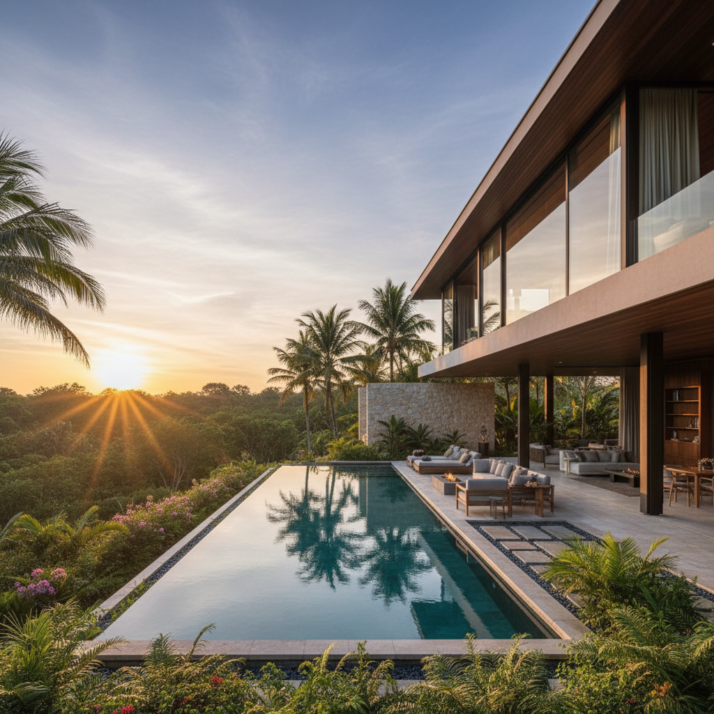 Rosewood Villas west-facing villa with panoramic forest views and private pool, Srisailam Highway Hyderabad