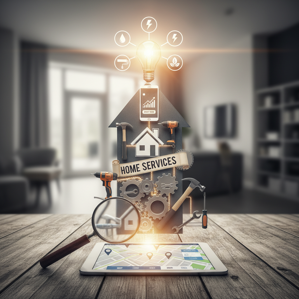 Home repair tools representing home services lead generation