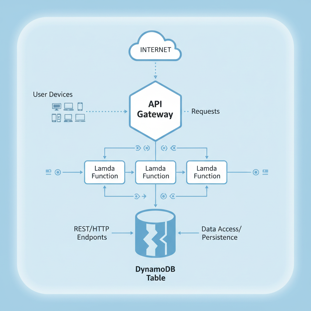 Serverless computing architecture with AWS Lambda functions and event-driven design