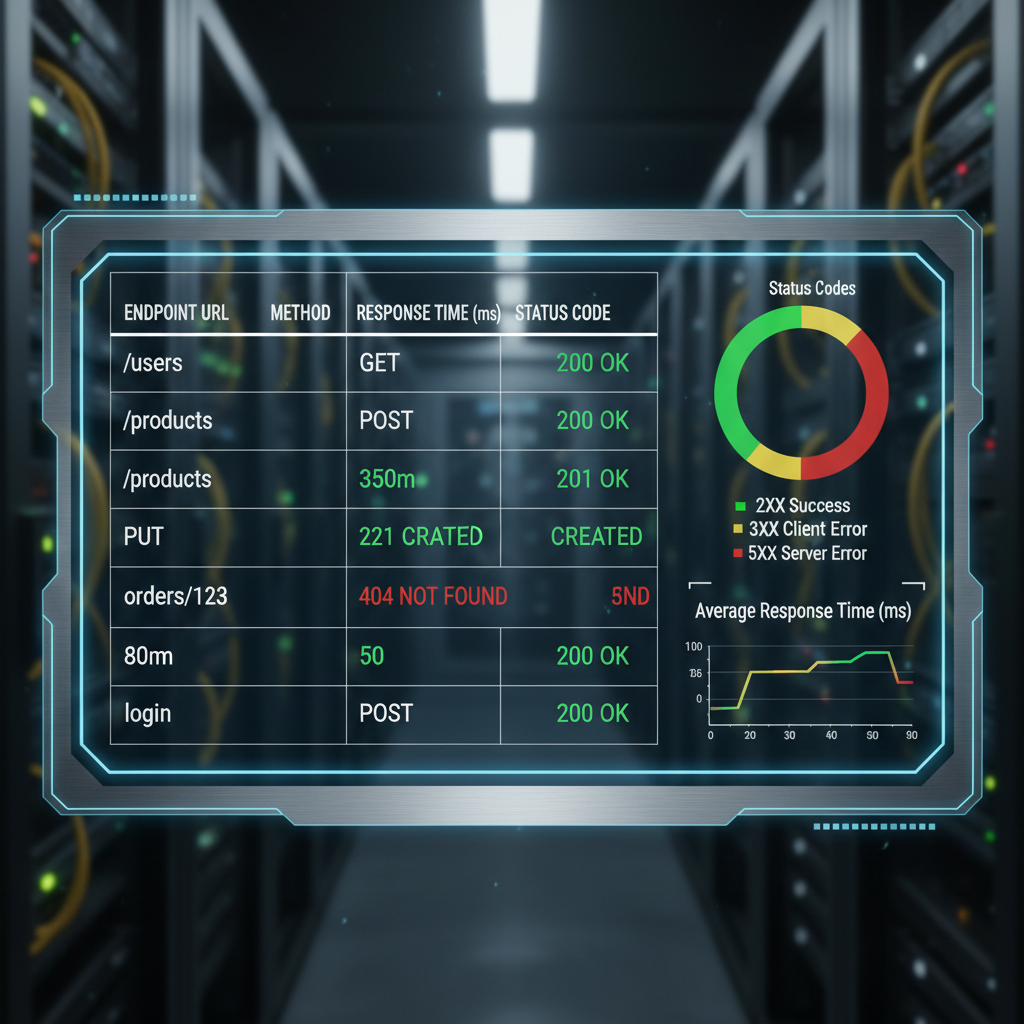 API security testing dashboard showing endpoint vulnerability scan results with severity levels and request/response details
