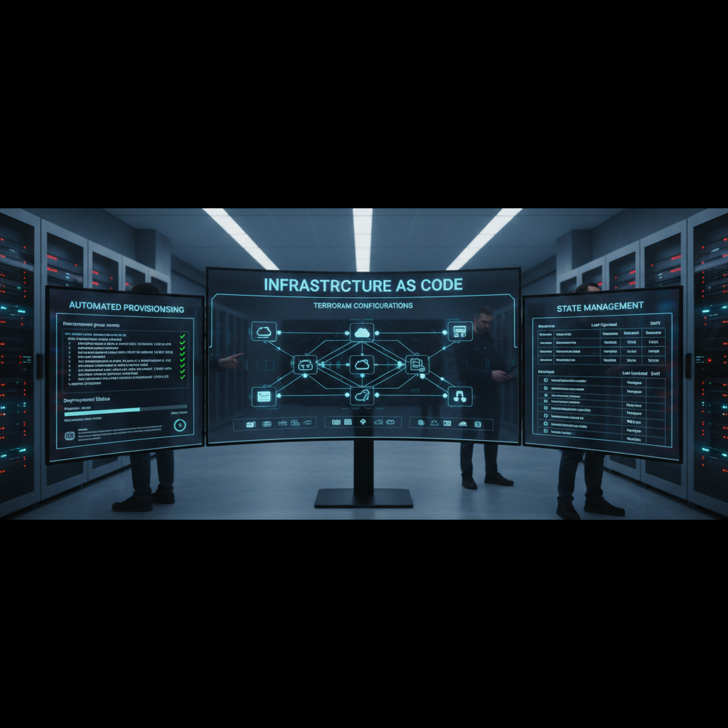 Infrastructure as Code visualization with Terraform scripts and automated deployment pipelines