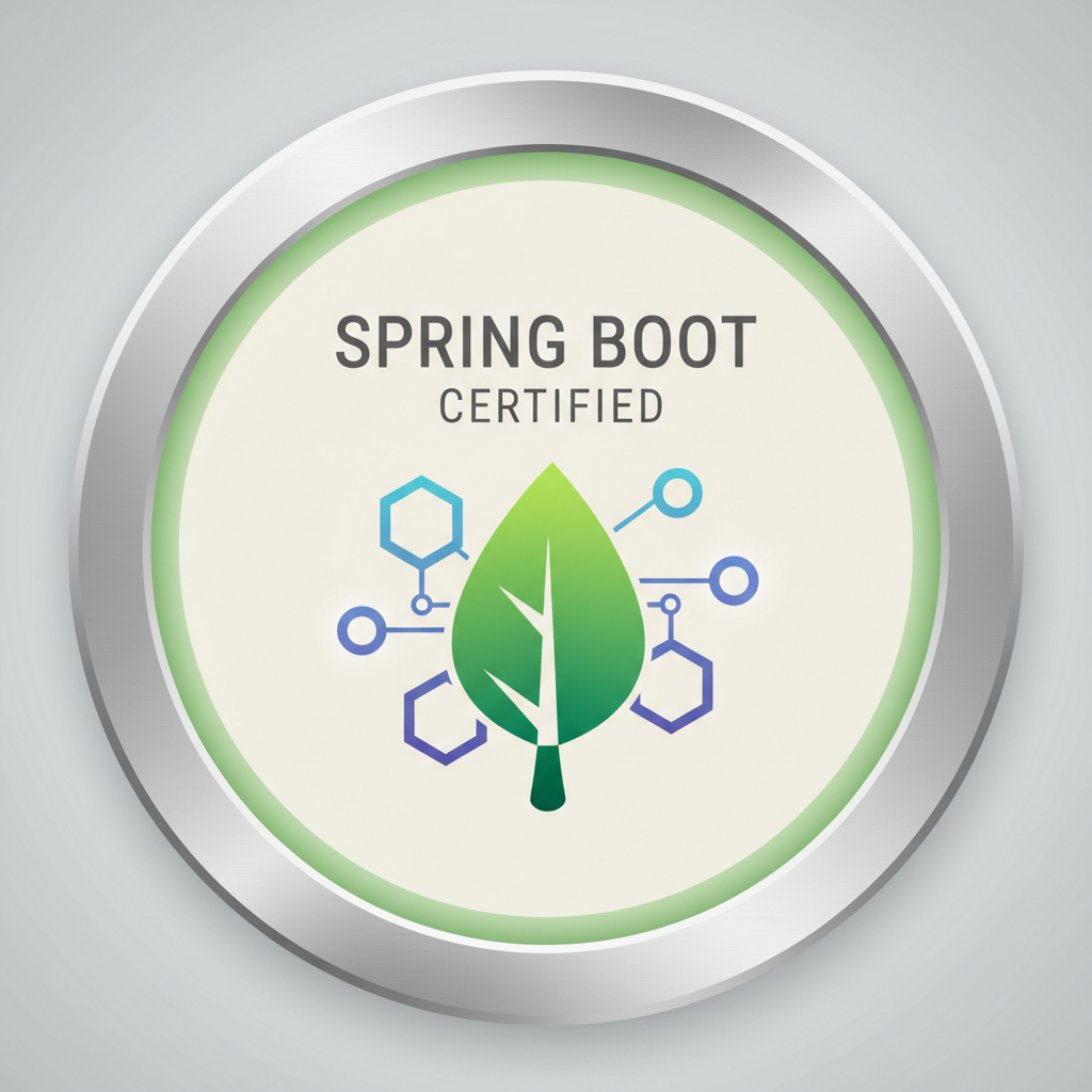 Spring Boot Java code on bright laptop screen with microservices architecture diagram