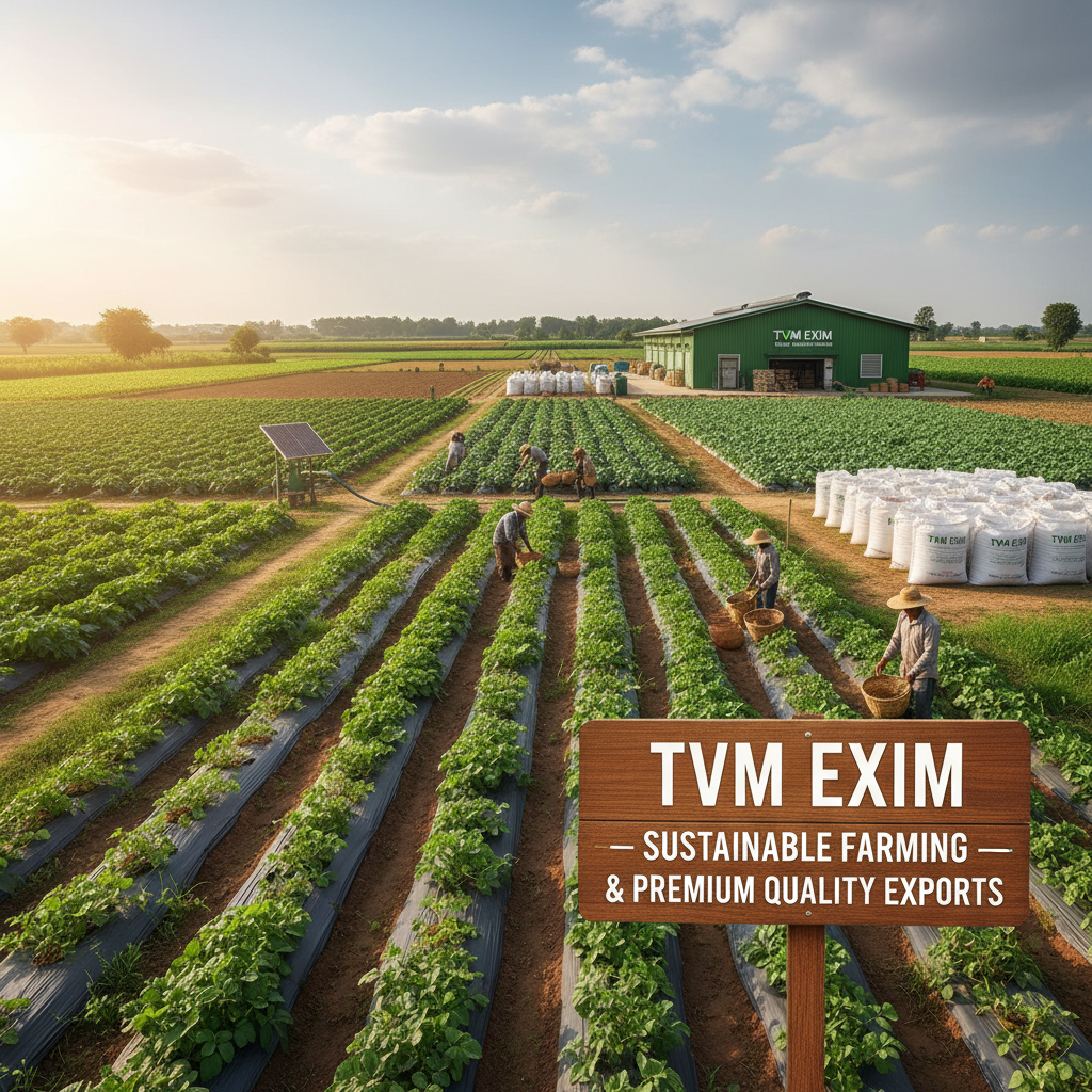 TVM EXIM agricultural fields - sustainable farming and premium quality agricultural exports